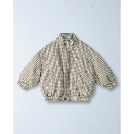 ZIGGY ZAZA juno padded bomber cloud check(2-3Y,3-5Y,5-7Y,7-9Y)