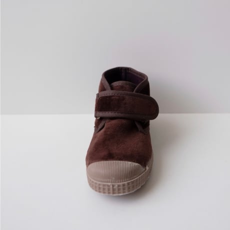 <ご予約>Cienta VELCRO HIGH-CUT SNEAKER brown / velour 975A(23(13cm)～34(21cm))