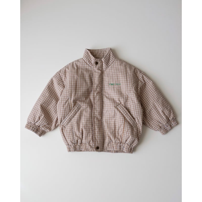 ZIGGY ZAZA juno padded bomber cloud check(2-3Y,