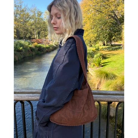 Nananita FOUNTAIN CROCHET BAG - WOOD