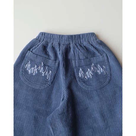 FYTZ blaze cord pants blue flame(BB-1Y,2Y-3Y,4Y-5Y)