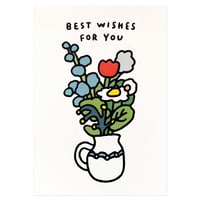 FLOWER 3 (BEST WISHES) | Pressed card