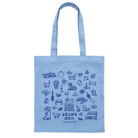 CAT IN SEOUL blue | Eco bag