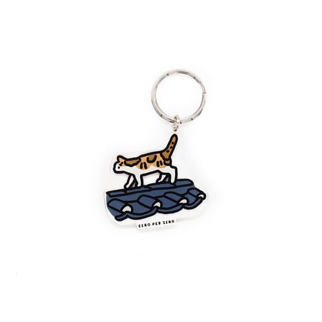 CAT ON A GIWA (TILED ROOF) [S] | Stand Up Keyring