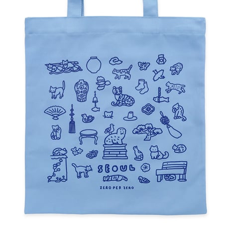 CAT IN SEOUL blue | Eco bag