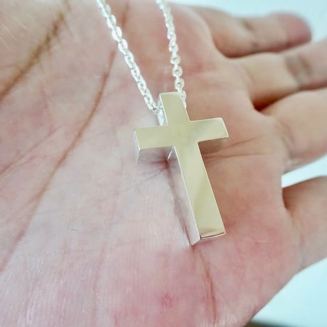 仁尾彫金『一つ星ジルコニア、ブロッククロス、リバーシブル』ハンドメイド604