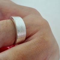 仁尾彫金『幅７mm、厚み２.５ミリ平打リング、ヘアライン』ハンドメイド633