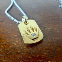 仁尾彫金『一つ星ダイヤ、全金クラウンプレート』ハンドメイド628