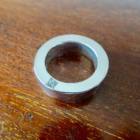 仁尾彫金『一つ星ダイヤ、幅7mm、厚み４mm、平打リング』ハンドメイド619