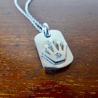 仁尾彫金『一つ星ジルコニア、クラウン、シルバープレート』ハンドメイド627