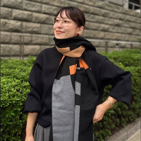 J’adore message logo scarf (ORANGE)