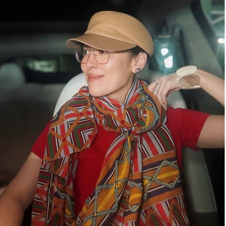 ethnic long scarf (multicolor）