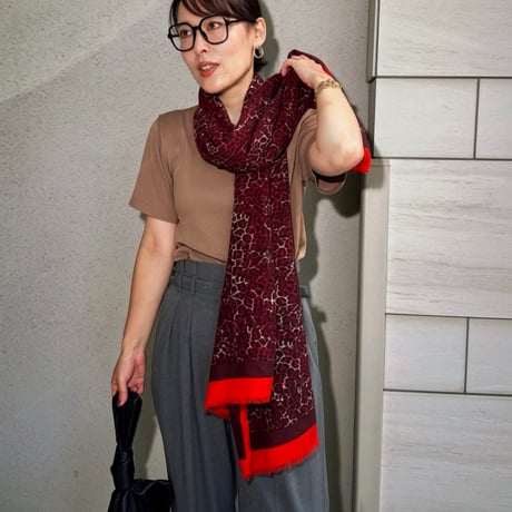 Urban Safari Scarf（BORDEAUX）