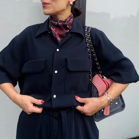 Paisley Triangle Scarf(NOIR)
