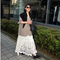 Lace Triangle Scarf （noir）