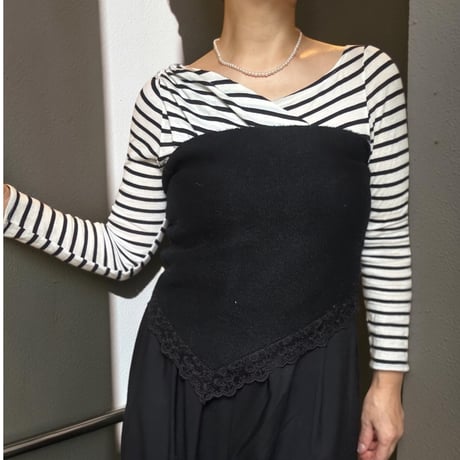 Lace Triangle Scarf （noir）