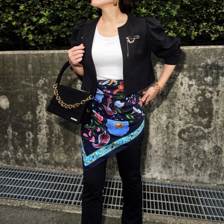 big jungle scarf (BLACK)