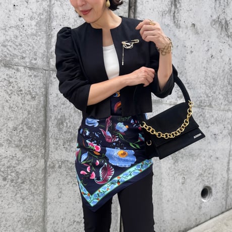 big jungle scarf (BLACK)