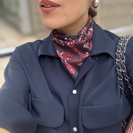 Paisley Triangle Scarf(NOIR)