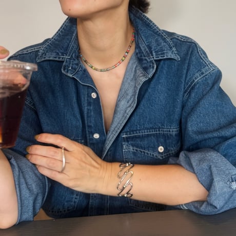 zigzag bracelet （silver）