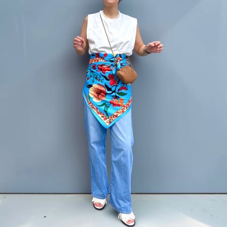 big jungle scarf（blue）