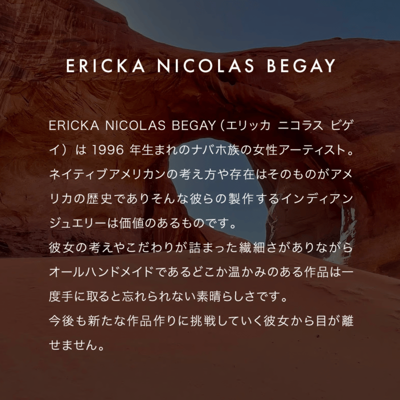 ERICKA NICOLAS BEGAY 3mm/19cm オキシダイズド 燻加工 ナバホパー