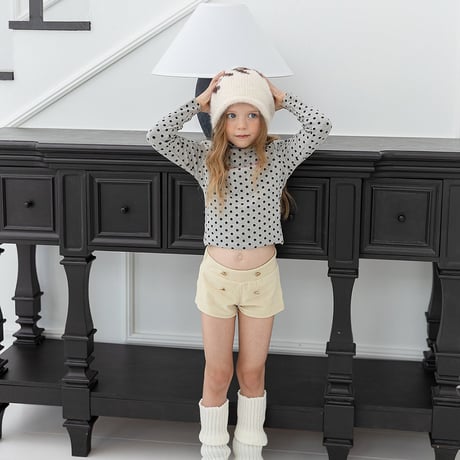 【予約】ZC dot highneck long tee