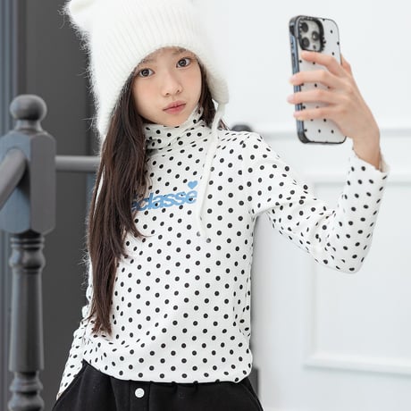 【予約】ZC dot highneck long tee
