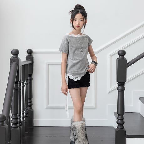 【予約】ZC velour shirring short pt