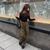 【予約】"brown" leopard wide pt