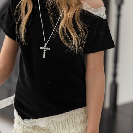【予約】ZC lace velour tops