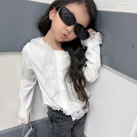 【即納】lace frill tops