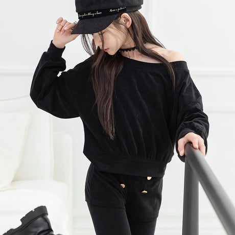 【予約】ZC offshoulder soft velour mtm