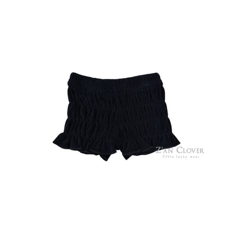【予約】ZC velour shirring short pt