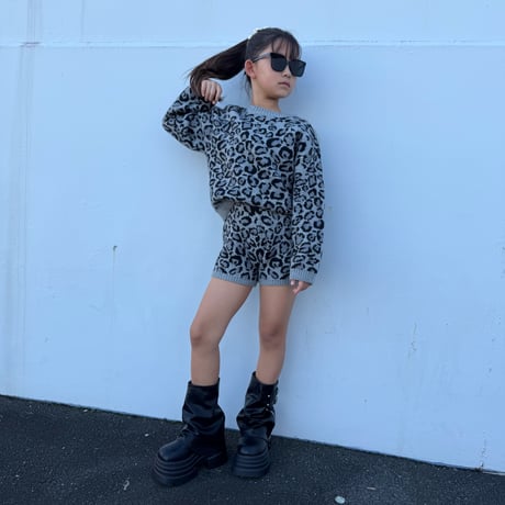 【予約】leopard knit setup
