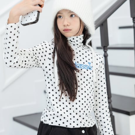 【予約】ZC dot highneck long tee