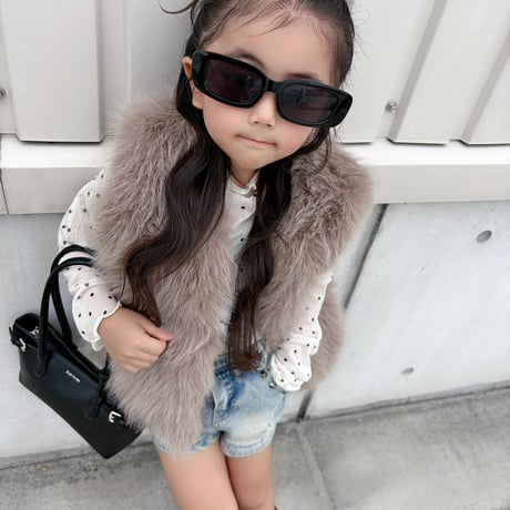 【即納】basiccolor fur vest