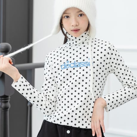【予約】ZC dot highneck long tee