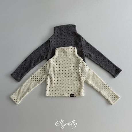 【予約】EM dot highneck tops