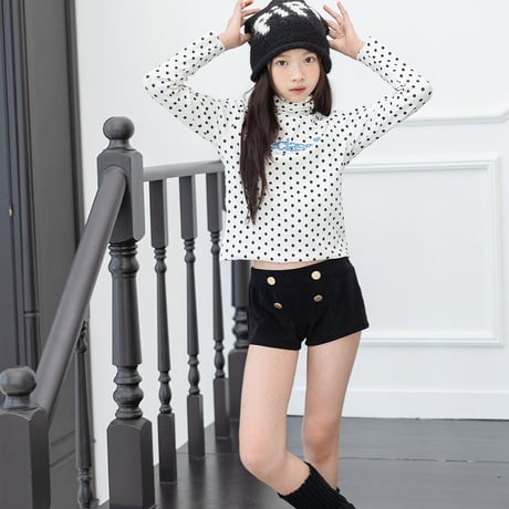 【予約】ZC dot highneck long tee