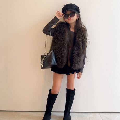 【即納】basiccolor fur vest