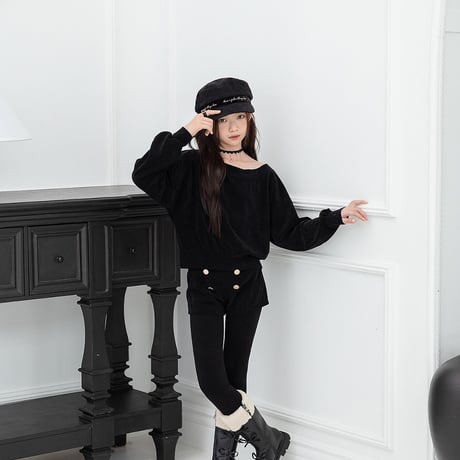 【予約】ZC velour marine short pt