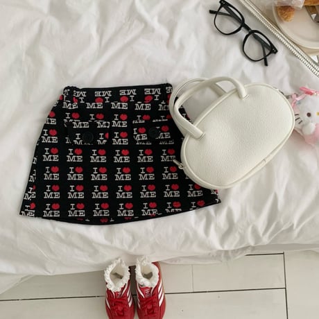 【即納】I♡ME knit tight sk