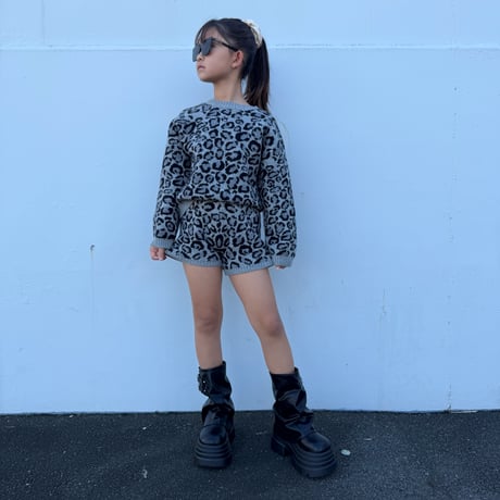 【予約】leopard knit setup