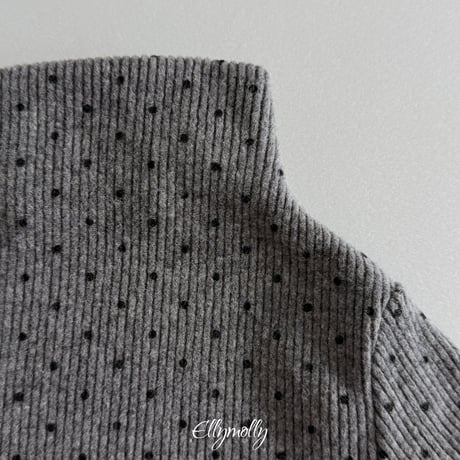 【予約】EM dot highneck tops