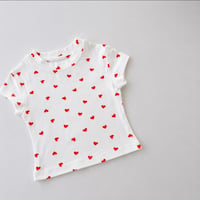 【即納】heart pattern tee