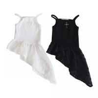 【即納】unbalance slip dress tops