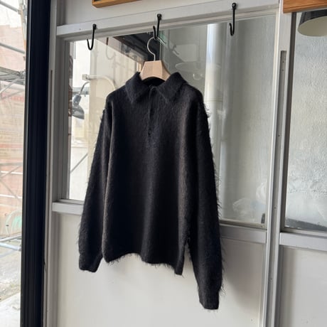 AURALEE　BRUSHED SUPER KID MOHAIR KNIT POLO