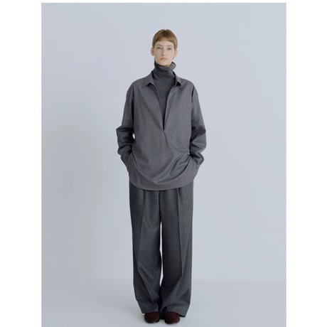 ssstein　  WOOL FLANNEL OVERSIZED SKIPPER SHIRT