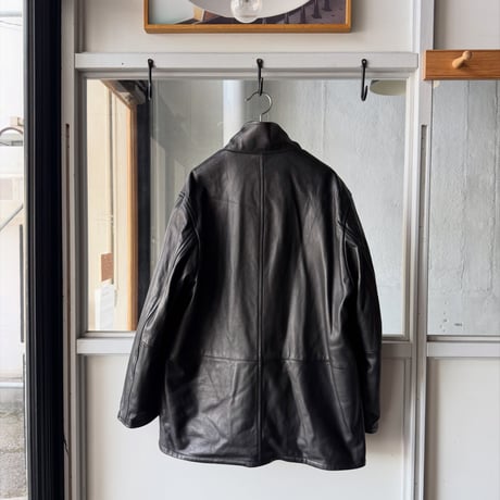 AURALEE　REVERSIBLE WOOL TWISTED TWILL / SHEEP LEATHER HALF COAT